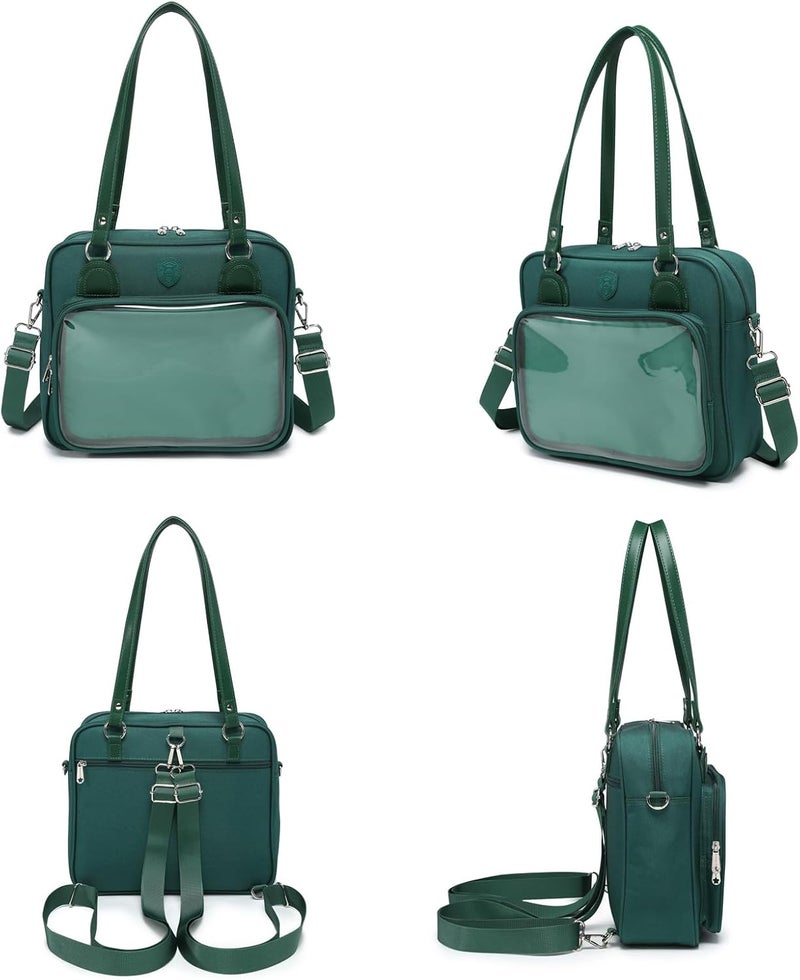 CHERRY SAUCE Oxford Ita Bag Crossbody Shoulder Bag Satchel Messenger Backpack Multi-Purpose Pins Display - Image 5